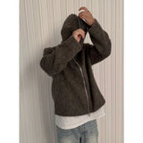 Unisex Sweater Our Legacy Zip Cardigan Wool Loose Sweater