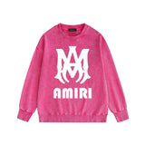 Amiri Distressed Sweatshirt Printed Trendy Pure Cotton