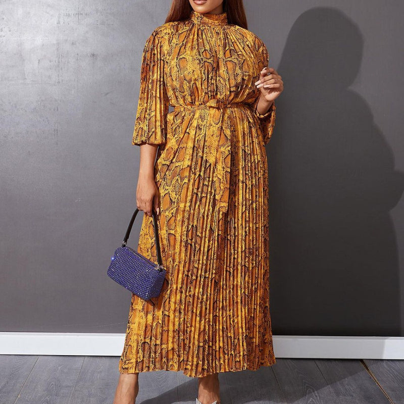 Women Dress Women's Printed Pleated Dress