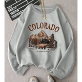 Inspiration and Travel Printing Hooded Women's vintage Crew