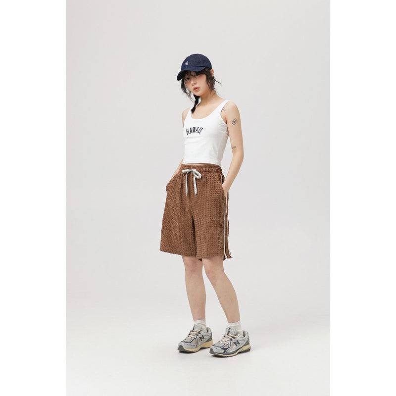 Unisex Shorts Retro Plaid Couple Loose