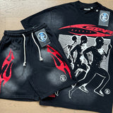 Hellstar T-Shirt And Shorts Two-Piece Set