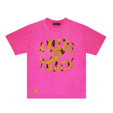 Amiri Washed Distressed T Shirt Printed Trendy Pure Cotton