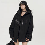 Women Jackets Chain Anorak Oversize
