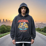 Mens Vintage Hoodie Washing Old Male and Female Couples