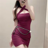 Women Dresses Stretch Sexy Suspender Skirt