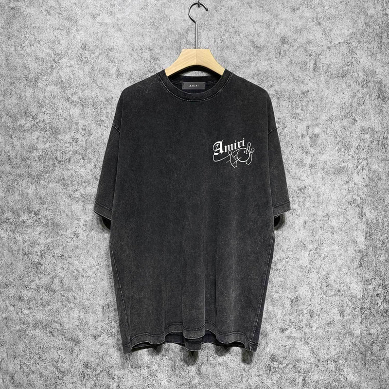 Amiri washed t-shirt bowling printing