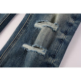 KSUBI Jeans Slim Fit Casual Ripped Jeans