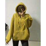 Women Hoodie Lamb Fur Fleece-lined Sports Casual Versatile