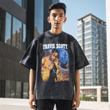 Mens Vintage T Shirt Retro Short Sleeve T-Shirt for Men and Women