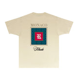 Rhude T Shirts Printed Trendy Pure Cotton