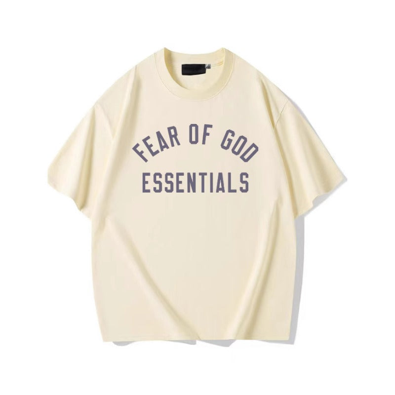 Fog Essentials T Shirts Autumn/Winter FOG Letter Print Crew Neck Short Sleeves