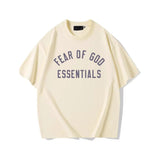 Fog Essentials T Shirts Autumn/Winter FOG Letter Print Crew Neck Short Sleeves