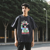 Mens Vintage T Shirt Short Sleeve T-Shirt Men's Loose