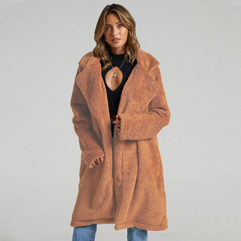 Women Fur Jacket Fashion Lamb Wool Coat