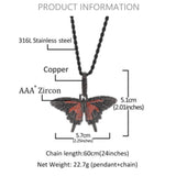 Jewelry HIPHOP Versatile Butterfly Necklace ins Animal Spectrum