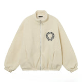 CHH Chrome Heart Coat CH Croix Lamb wool jacket Baseball jacket jacket