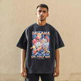 Mens Vintage T-Shirt Cartoon Print Short Sleeve T-Shirt