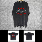 Amiri washed t-shirt hollywood club short sleeve