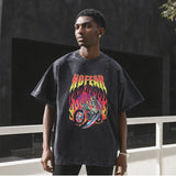 Mens Vintage T Shirt Printed Short Sleeve T-Shirt Men