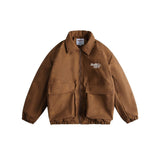 Unisex Pu Jacket PU Leather Cotton-Padded Coat Winter