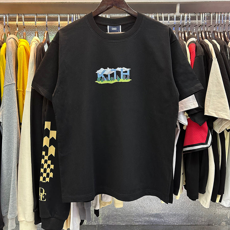 Kith T-Shirt KITH Blue Sky White Cloud Forest Tee