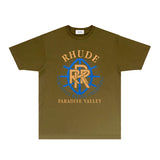 Rhude T Shirts Printed Trendy Pure Cotton