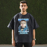 Mens Vintage T Shirt Neckline Short Sleeve T-Shirt Men