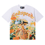 Godspeed T Shirts VR Glasses Skull Small Fresh Printing Cotton Casual Short Sleeve Men and Women