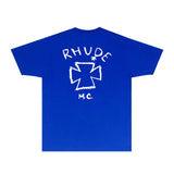 Rhude T Shirts Printed Trendy Pure Cotton