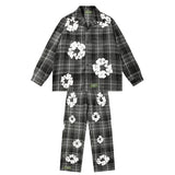 Denim Tears Long-Sleeved Shirt & Suit Pants 2 Piece Set Kapok Plaid