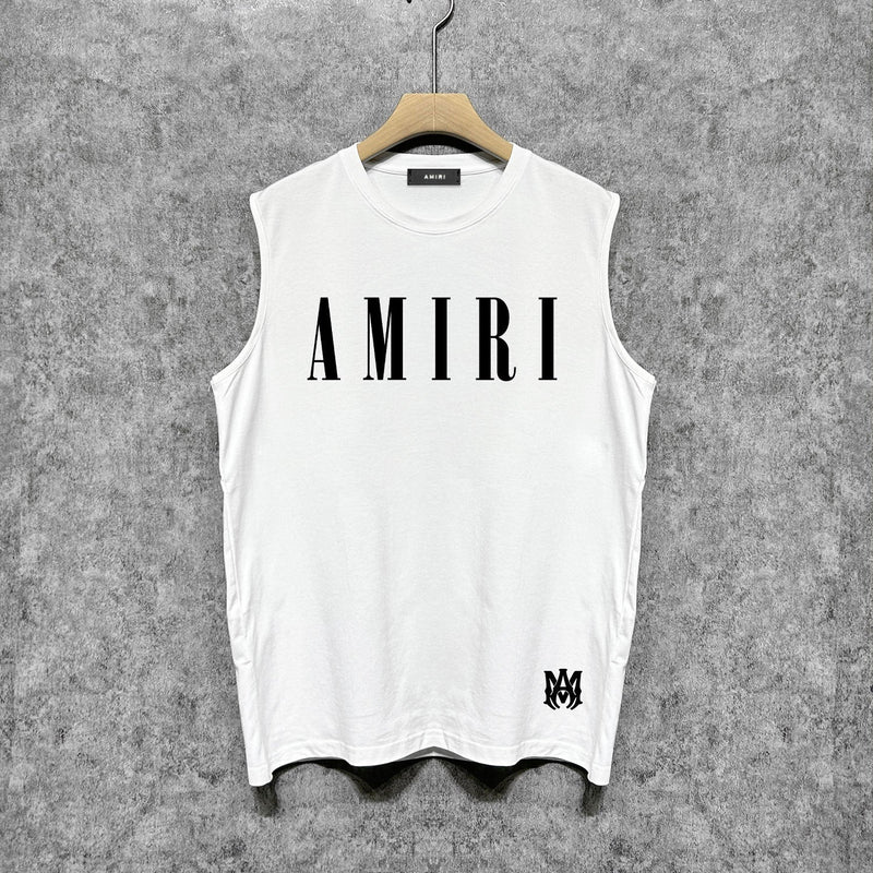 Amiri tank top letter spider printing