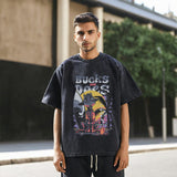 Mens Vintage T Shirt Short Sleeve T-Shirt Men