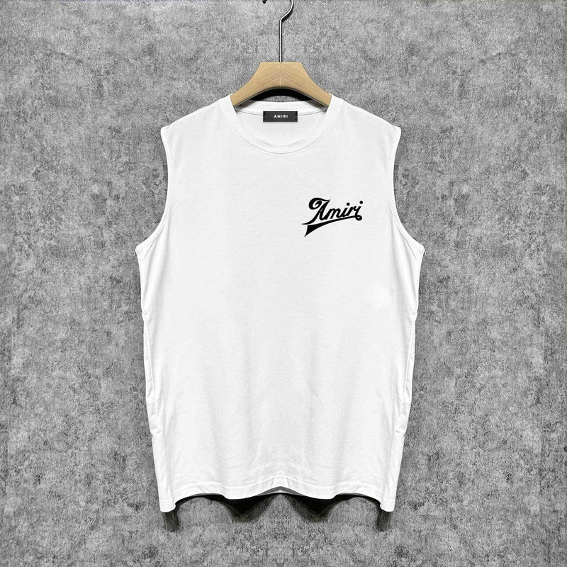 Amiri tank top slanted letter printing