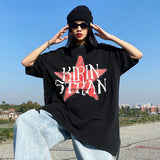 Men T-Shirt Retro Star Printing Summer