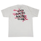 Anti Social Club T Shirt Peach Blossom Floral Letter Men's and Women's T-shirt Summer Short Sleeve