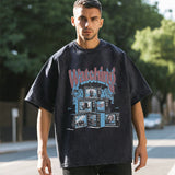 Mens Vintage T Shirt Short Sleeve T-Shirt Men