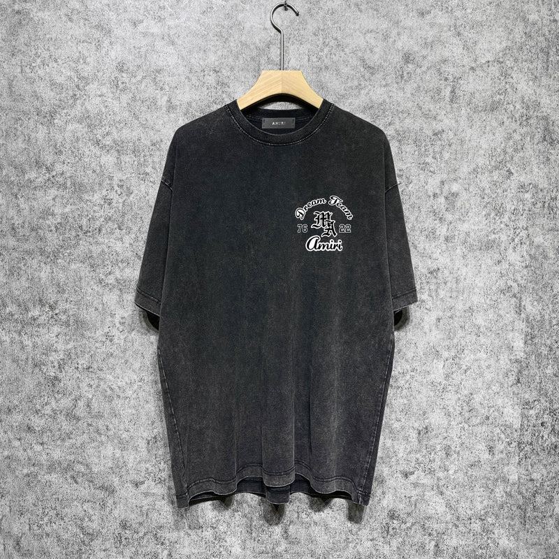 Amiri washed t-shirt letterprinting short sleeves
