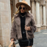 Women Fur Jacket Plush Warm Jacket
