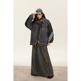 Unisex Coat Stitching Quilted Denim Coat Couple