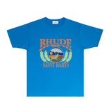Rhude T Shirts Printed Trendy Pure Cotton