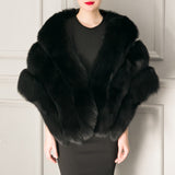 Women Fur Jacket Scarf Gown Talma
