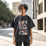 Mens Vintage T Shirt Lazy Wind Wash Old