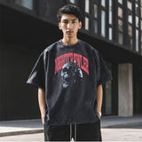 Mens Vintage T Shirt Half Sleeve T-Shirt Men Short Sleeve