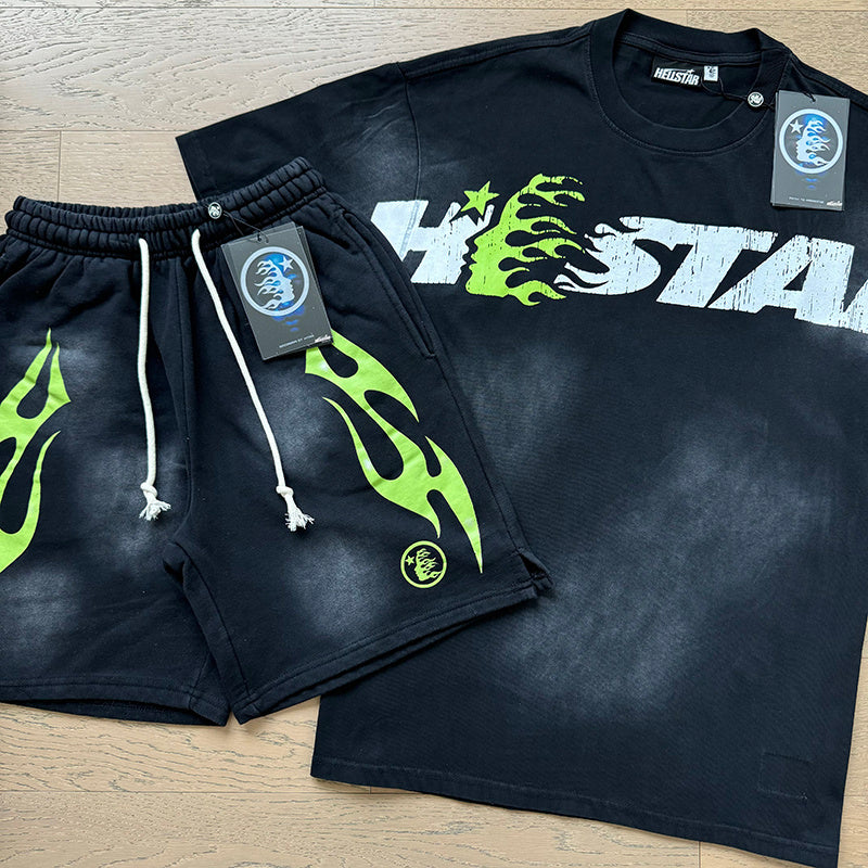 Hellstar T-Shirt And Shorts Two-Piece Set