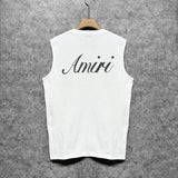 Amiri tank top wing crown printing