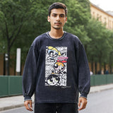 Mens Vintage Long Sleeve Shirt Autumn Long Sleeve T-Shirt Men