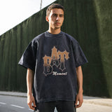 Mens Vintage T Shirt Half Sleeve T-Shirt Men