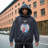 Mens Vintage Hoodie Sweater Loose Hooded
