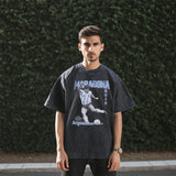 Mens Vintage T Shirt Short Sleeve T-Shirt Men's Loose